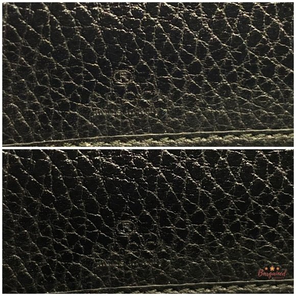 Authentic GUCCI Black Pebbled Leather Double G Metal Zip Around Long Wallet - Picture 8 of 13